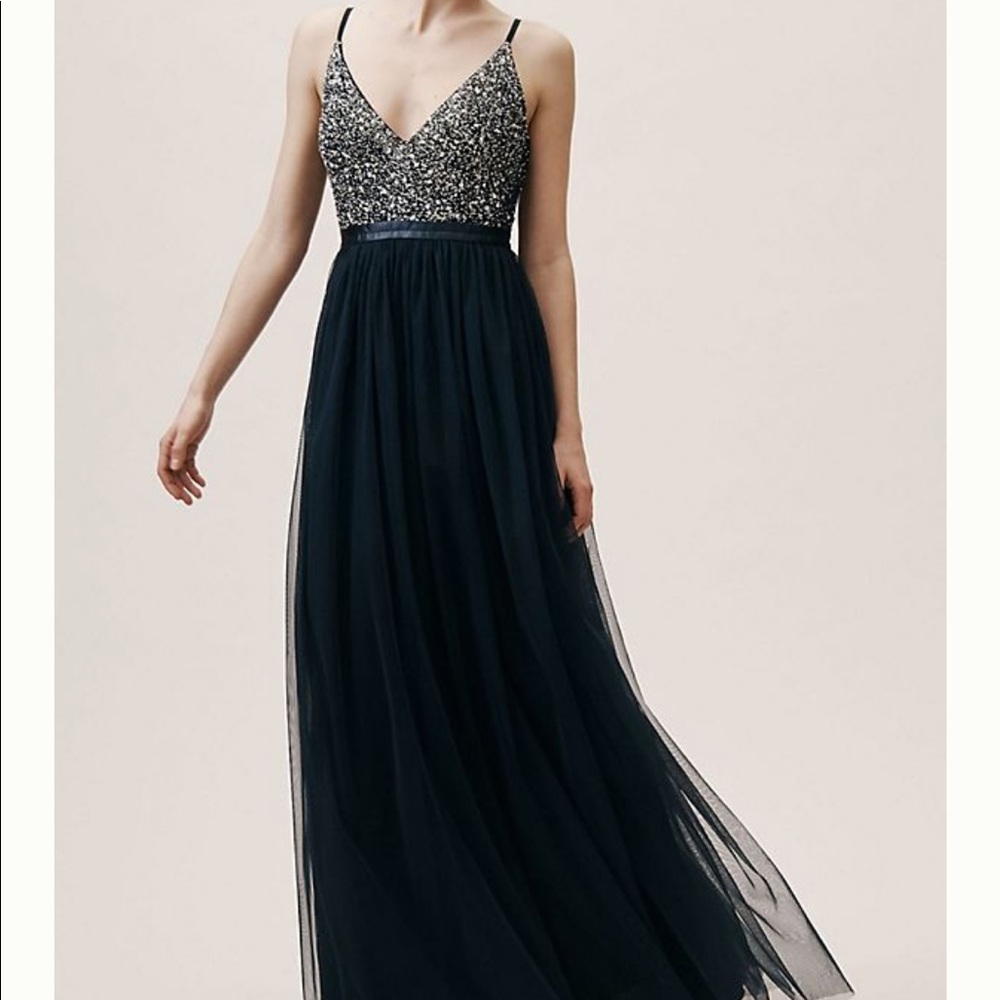Anthropologie Beholden Evening Gown (navy size 10)